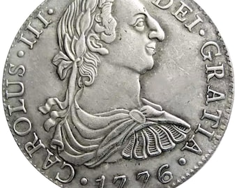 1776 Carolus III del gratia High Quality Silver plated coin