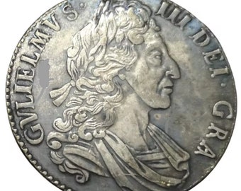 1696 William High Quality Silver plated coin