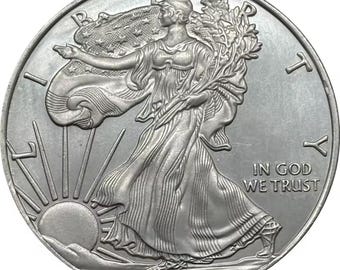 1987 1oz One Dollar USA in god we trust Liberty Verzilverde munt van hoge kwaliteit