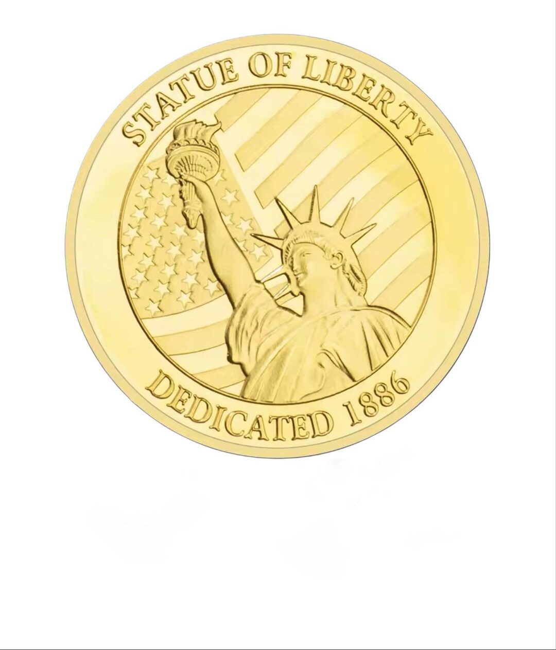 1886 Gold USA Statue of Liberty High Quality Gold Plated Coin - Etsy