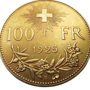 100 Francs 1925 High Quality gold plated coin