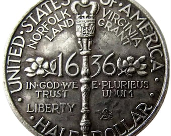 1636 Half Dollar USA Liberty High Quality Silver plated coin