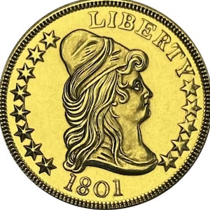 1801 Liberty United States of America pluribus unum High Quality Gold Plated Coin