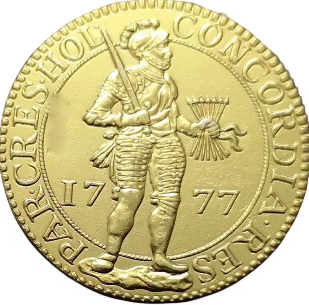 1777 Dutch Rider Knight of the Provinces High Quality Gold Plated Coin ...