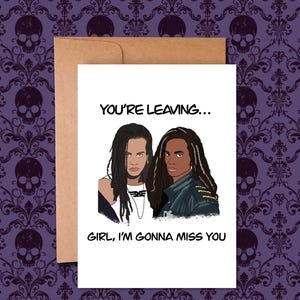 Carte de voeux vierge d'adieu inspirée de Milli Vanilli, carte drôle, carte de voeux de culture pop