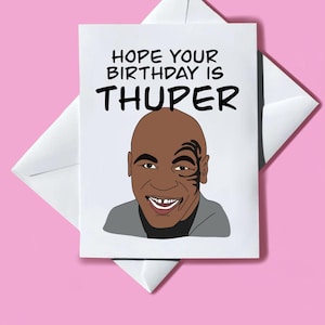 Carte de voeux vierge inspirée de Mike Tyson