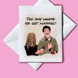 Carte de voeux vierge de mariage inspirée de Ross et Rachel
