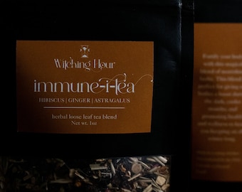 Immune-i-tea | Immunity Boosting Tea Blend | Hibiscus, Ginger, and Astragalus | Organic Loose Leaf Tea Blend
