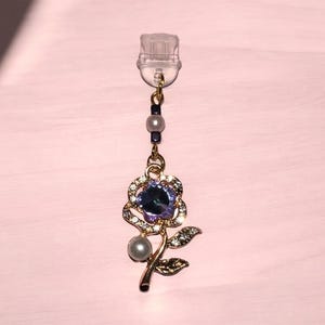 Rose Rhinestone Kindle or Kobo E-reader Charm | Handmade Beaded E-Reader Accessory | KOBO Charm | KOBO Accessory