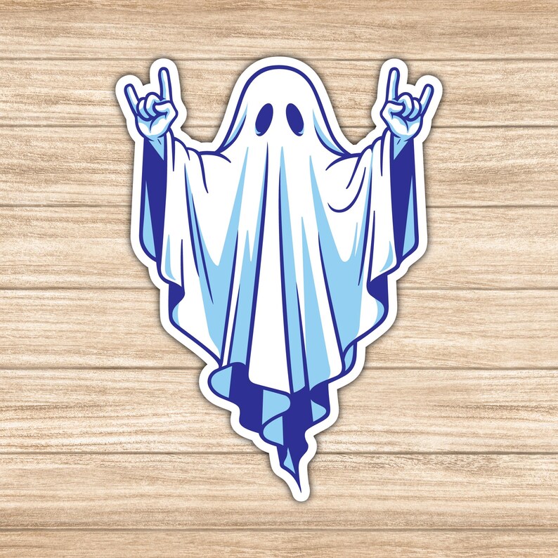 Rock-n-roll Ghost Sticker for Laptops, Tablets, Water Bottles, Mirrors ...