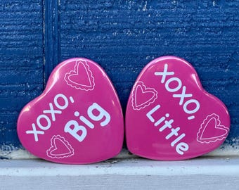 Big Little Heart Button Set - XOXO