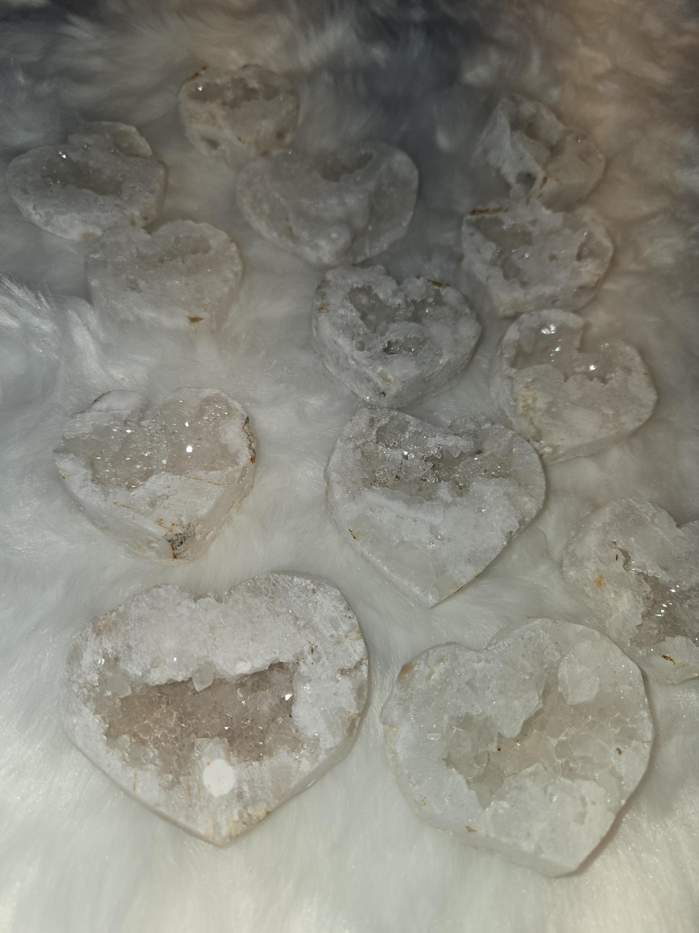 Geode Heart Moroccan Geode Heart Carving W/quartz - Druzy Beauty - Etsy