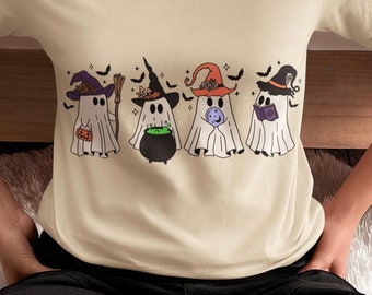 Funny Halloween Party Shirt, Spooky Season Shirt, Cute Ghost Halloween Shirt, Girls Halloween T-Shirt, Ghouls Tee, Ghosts Party Shirt