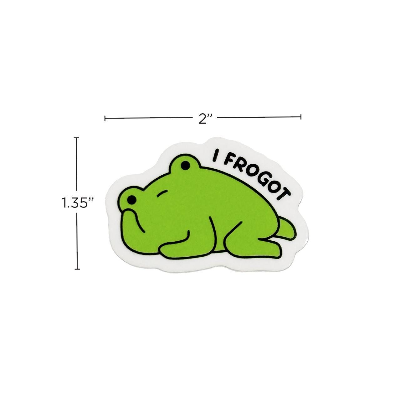 Fogot Sticker I Frogot Sticker Frog Sticker Froggy Sticker Kawaii Frog Sticker Cute ...