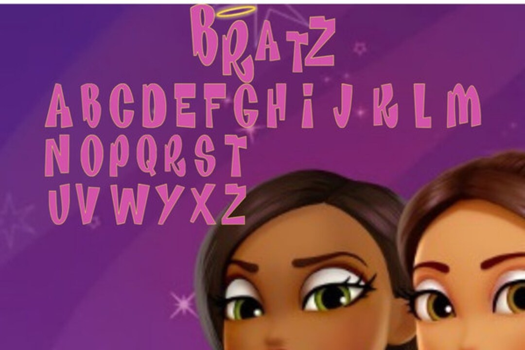 Bratz Girl SVG File, Bratz Girl Alphabet SVG Clipart, Bratz Girl ...