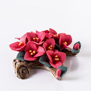 Value Arts Duftdiffusor Aus Porzellan – Handgefertigt Mit Grüner Blume, Für ätherische Öle