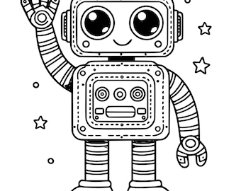 10 Einzigartige Roboter-Ausmalbilder – Perfekt für Kinder und Erwachsene | PDF-Download in A4