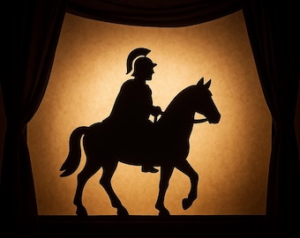 Títeres de sombras de San Martín | Teatro de sombras | Leyenda de San Martín imprimible | Plantilla para manualidades de guardería y escuela | Festival de los Faroles | Descargar PDF