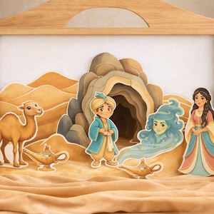 Aladdin Fairy Tale Figures – Storytelling Circles | Selectable: Adults or Children | Cutout Paper Figures, Oriental Fairy Tale | Download