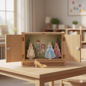 Aschenputtel Erzählfiguren – Märchen Cut-Outs zum Ausdrucken | Erzählen & Literacy | Geschichtensäckchen I Gestaltung der Mitte