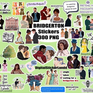 Bridgerton Series Digital Stickers  300 png -Penelope Featherington - Simon Basset - Kate Bridgerton - Anthony Bridgerton