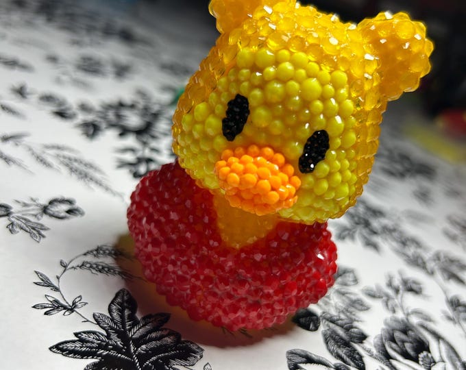 Jumbo Winnie the Pooh Rhinestoned Rubber Duck