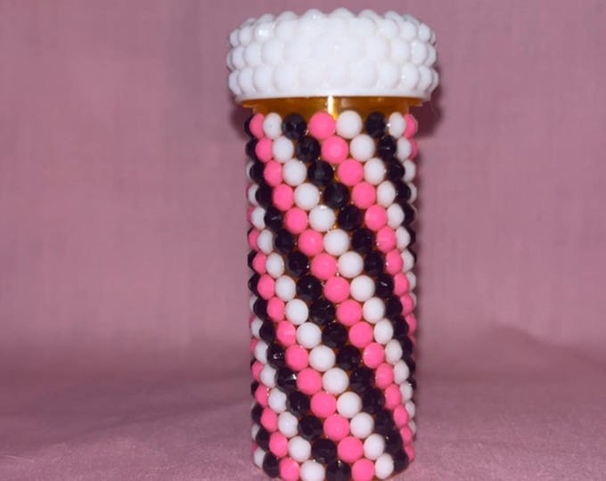 Rhinestoned pill bottle