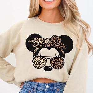 Leopard  Minnie Mouse Shirt, Leopard Minnie Mom Sweatshirt, Leopard Minnie Ear Shirt, Leopard Disney Shirt, Disney Family Vacation Shirts, Leopard Minnie Mouse Shirt, Cute Disney Vacation Tee, Mickey Family Shirt, Animal Print Minnie Shirt, Magical Trip Outfit