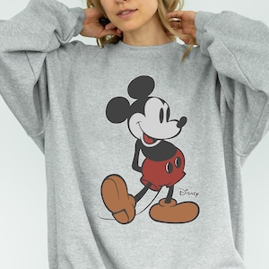 Classic Pose Mickey Mouse Sweatshirt, Retro Mickey Hoodie, Vintage Style Disneyland Trip Shirt, Disney Holiday Vacation Shirt