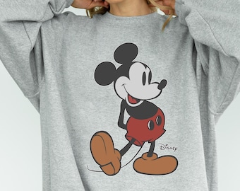 Classic Pose Mickey Mouse Sweatshirt, Retro Mickey Hoodie, Vintage Style Disneyland Trip Shirt, Disney Holiday Vacation Shirt