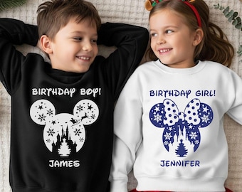 Minnie / Mickey Geburtstags-Sweatshirt personalisiert | Personalisierte Disney Outfit