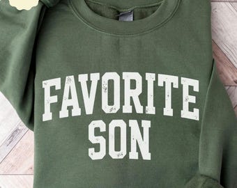 Favorite Son Sweatshirt, Birthday Boy Sweater, Gift for Son, Boys Christmas Gifts, Men Sweatshirts