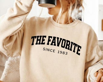 Aangepaste favoriet kindersweater, favoriet sinds, grappig cadeau voor dochter, cadeaus voor broer of zus, favoriet van moeder, favoriet van vader, favoriet kindcadeau