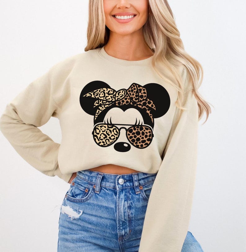 Leopard  Minnie Mouse Shirt, Leopard Minnie Mom Sweatshirt, Leopard Minnie Ear Shirt, Leopard Disney Shirt, Disney Family Vacation Shirts, Leopard Minnie Mouse Shirt, Cute Disney Vacation Tee, Mickey Family Shirt, Animal Print Minnie Shirt, Magical Trip Outfit