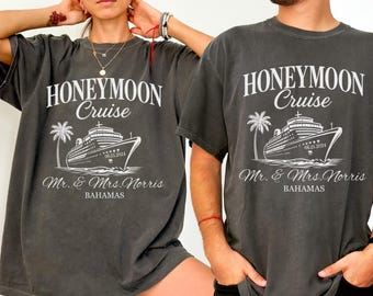 Custom Honeymoon Cruise Shirt: Mr. & Mrs. Matching Vacation Tee