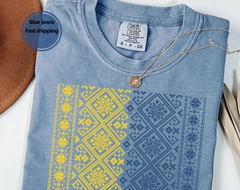 Camiseta Ucrania estilo Vyshyvanka, camiseta unisex tridente ucraniana