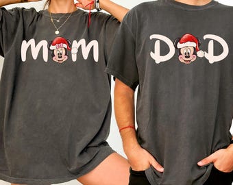Comfort Colors Disney Family Shirts, Matching Mickey Mom Dad Tees