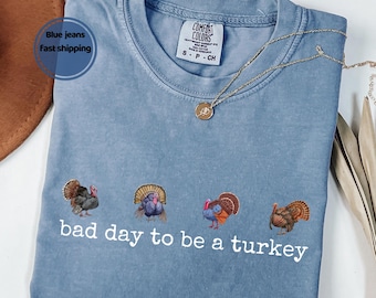 Comfort Colors Funny Thanksgiving Turkey Shirt, Fall Tee