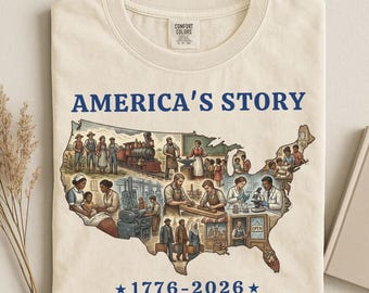 Camiseta moderna America 250, camiseta patriótica 1776-2026, camiseta del aniversario de EE. UU., camiseta del 4 de julio, camiseta Comfort Colors con la historia de Estados Unidos.