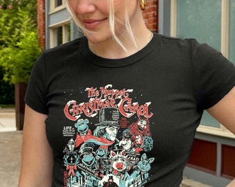 Retro Muppet Christmas Carol T-Shirt | 90s Kermit & Miss Piggy Tee