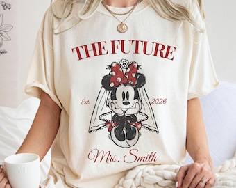 Custom Disney Future Mrs Shirt, Minnie Bride Shirt, Bachelorette Party Shirt, Newly Engaged Gift For Her, Engagement Gift