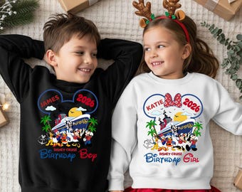 Custom Disney Birthday Sweatshirt | Personalized Toddler & Adult Outfit