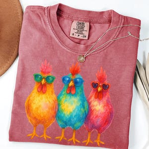 Comfort Colors Chicken Shirt: Funny Farmer Tee, Chicken Lover Gift