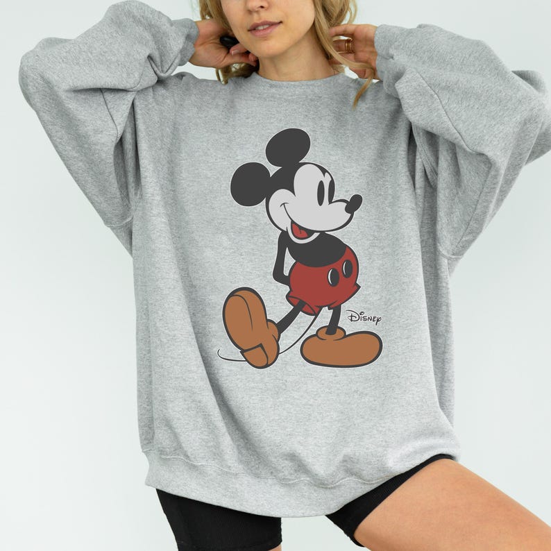 Classic Pose Mickey Mouse Sweatshirt, Retro Mickey Hoodie, Vintage Style Disneyland Trip Shirt, Disney Holiday Vacation Shirt