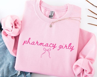 Sudadera de farmacia para niña: regalo para estudiantes de farmacia, mezcla de algodón y poliéster