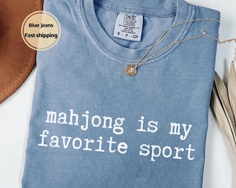 Mahjong Is My Favorite Sport Comfort Colors T-Shirt, Retro Tee