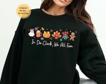 Sweatshirt Multi-Holiday: Halloween, Thanksgiving, Weihnachtsmotiv