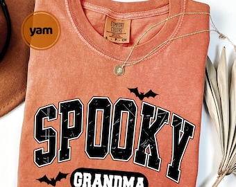 Spooky Grandma Halloween T-Shirt: Comfort Colors, Spooky Season