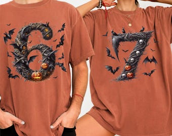 6 7 Halloween Funny Shirt gift Teacher T-shirt, six seven Tiktok trend, Meme shirt, group shirt, couples costume, teen, tween