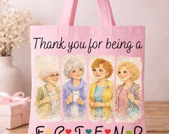Trendy Stay Golden Tote Bag: Golden Girls Fan Gift, 80s Retro Cotton,
